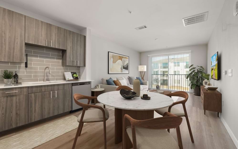 1B.3 - 1 bedroom floorplan layout with 1 bathroom and 757 square feet (Elegant Dining Area)